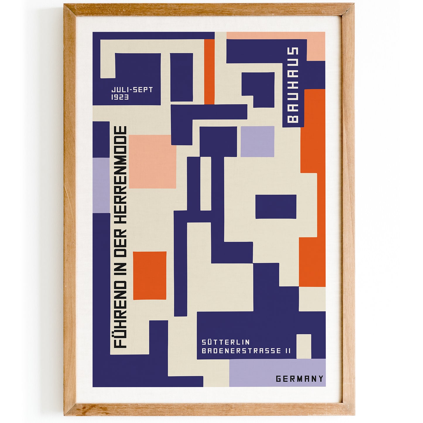 Purple Bauhaus Geometric Art Print