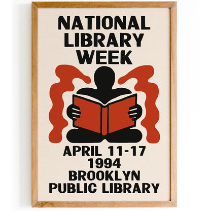 Library Week Vintage Poster