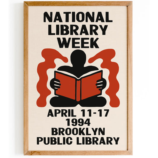 Library Week Vintage Poster