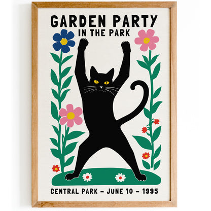 Garden Party Celebration Cat 1995 Poster