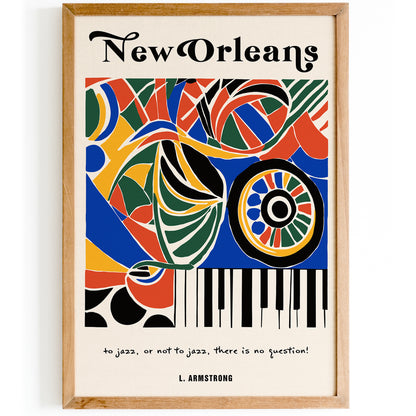 New Orleans Music Festival Retro Wall Art