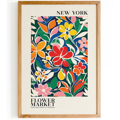 New York Flower Market Poster