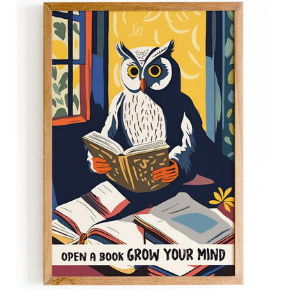 Open a Book Grow Your Mind Poster