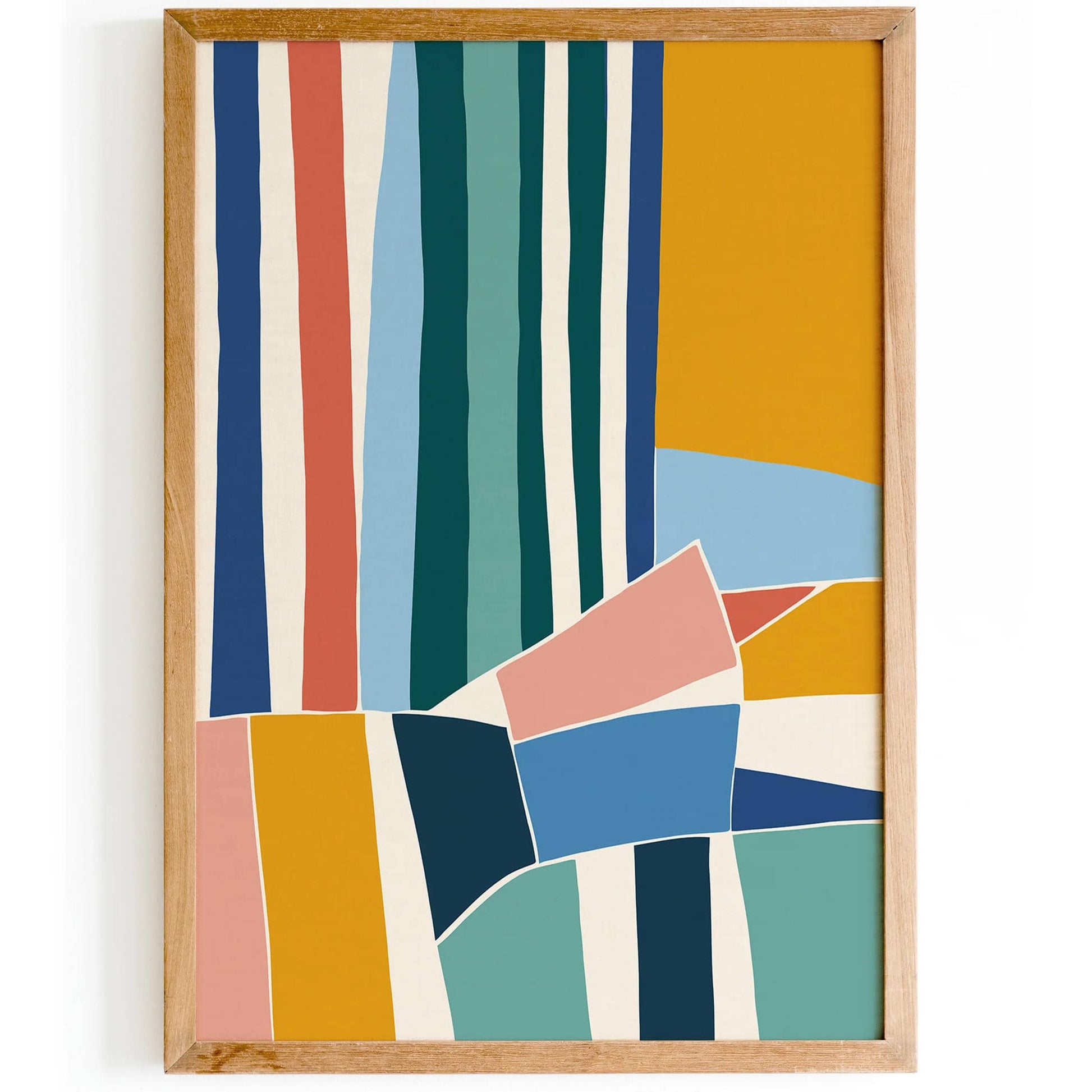 Colorful Cut Outs Art Print - Kids Room Decor - HypeSheriff