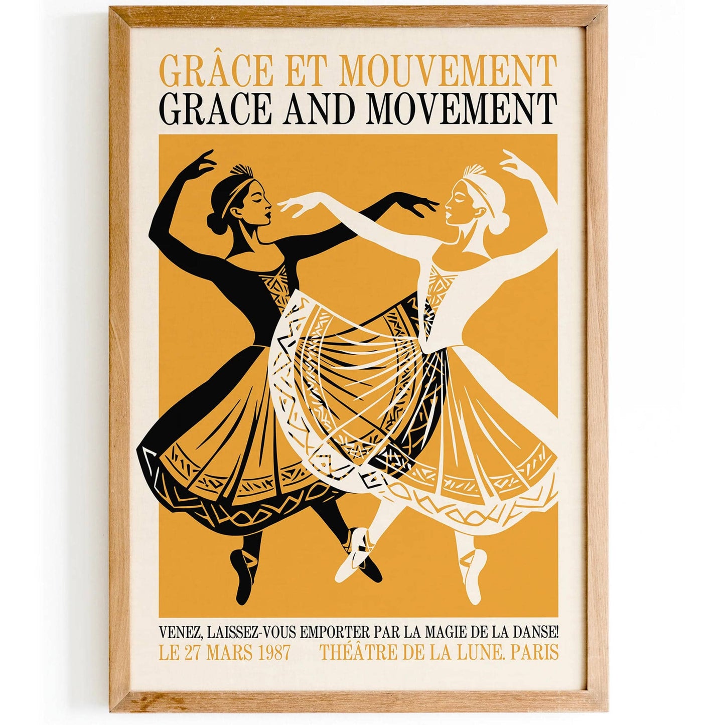 Retro Paris Ballet Wall Art Print