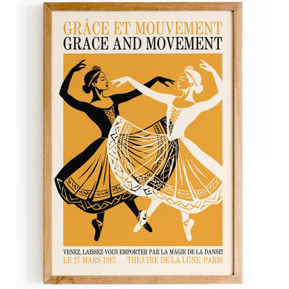Retro Paris Ballet Wall Art Print