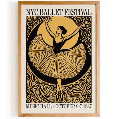 NYC Ballet Festival 1987 Poster Print
