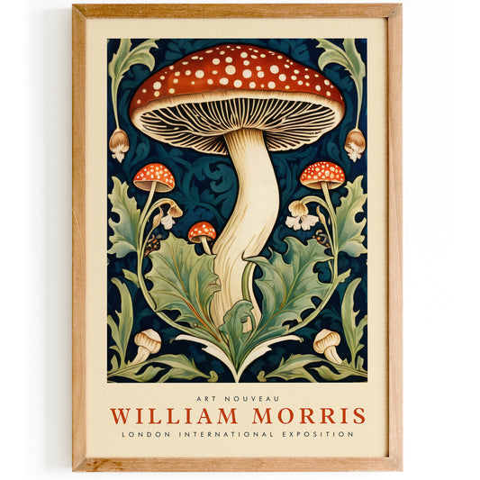 William Morris Mushroom Vintage Wall Art