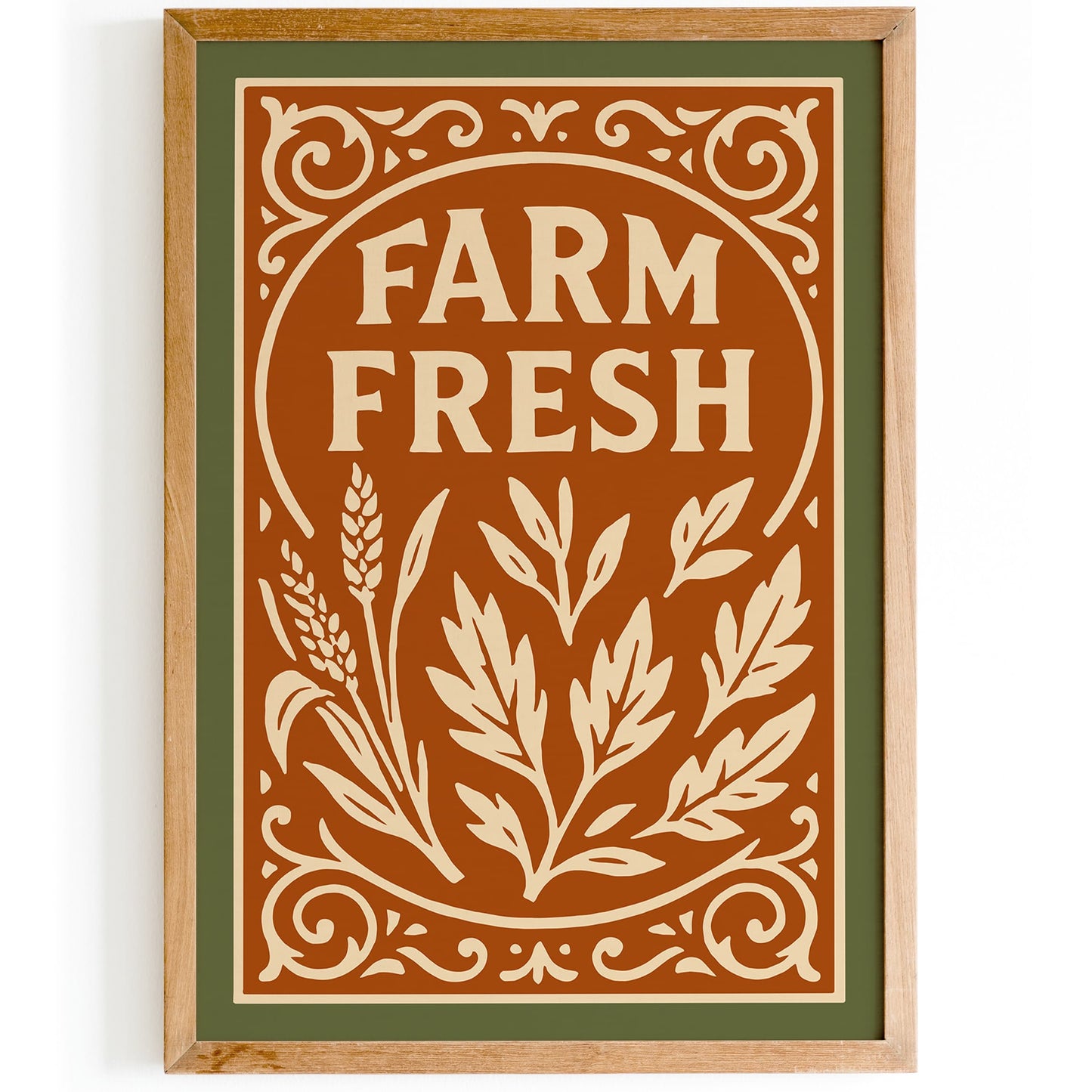 Farm Fresh Quote Poster - Farmhouse Wall Art Decor