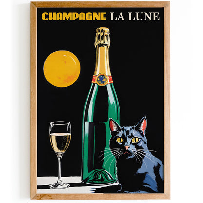 Moonlight Champagne Art Print