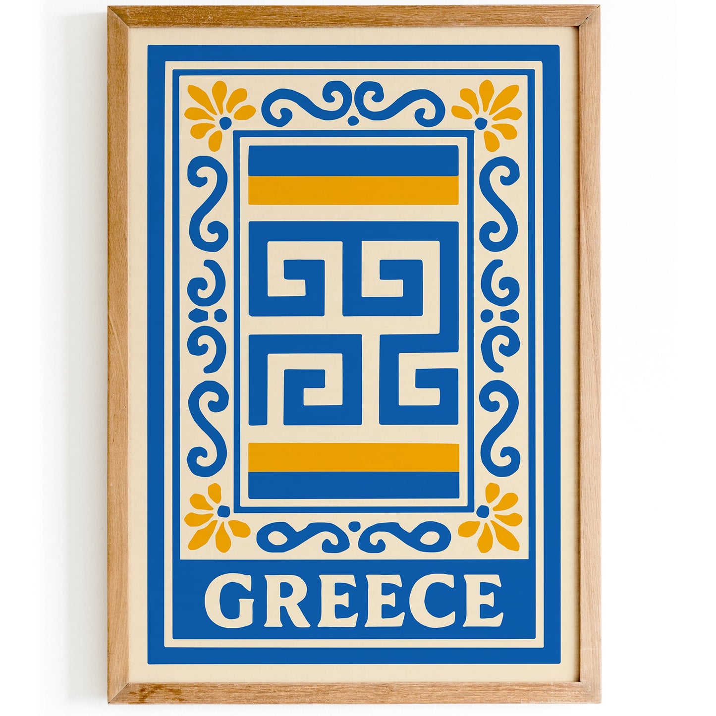 Greece Blue Travel Poster