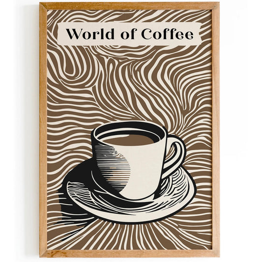 World of Coffee Kitchen Print - HypeSheriff