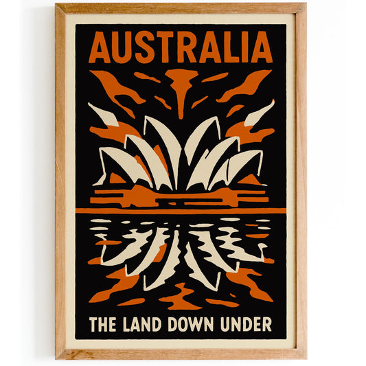 Australia Sunset Travel Poster