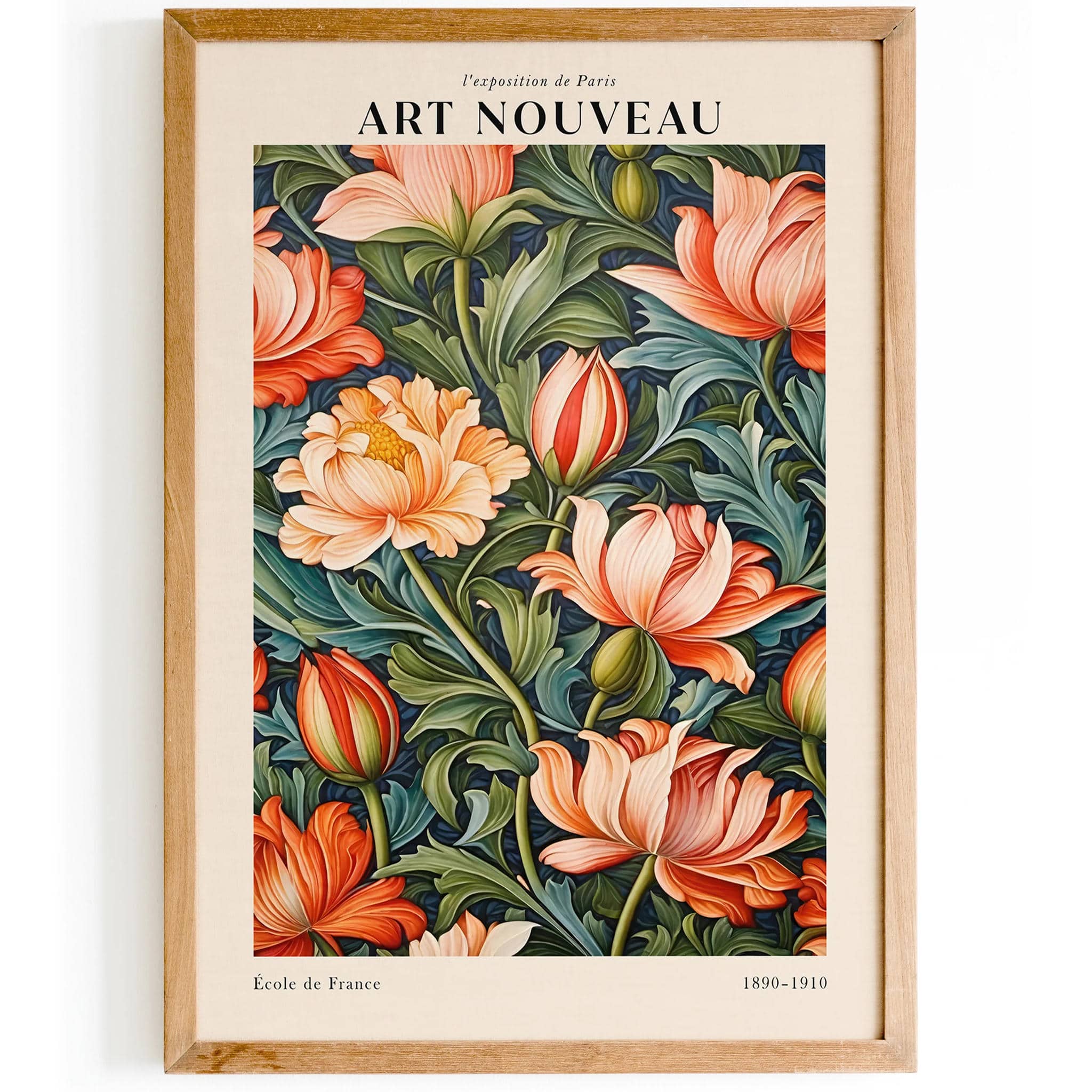 Vintage Art Nouveau Floral Poster HypeSheriff Vintage Art Nouveau Floral Poster HypeSheriff