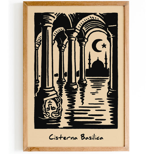 Istanbul Cistern Print - Turkey Travel Poster
