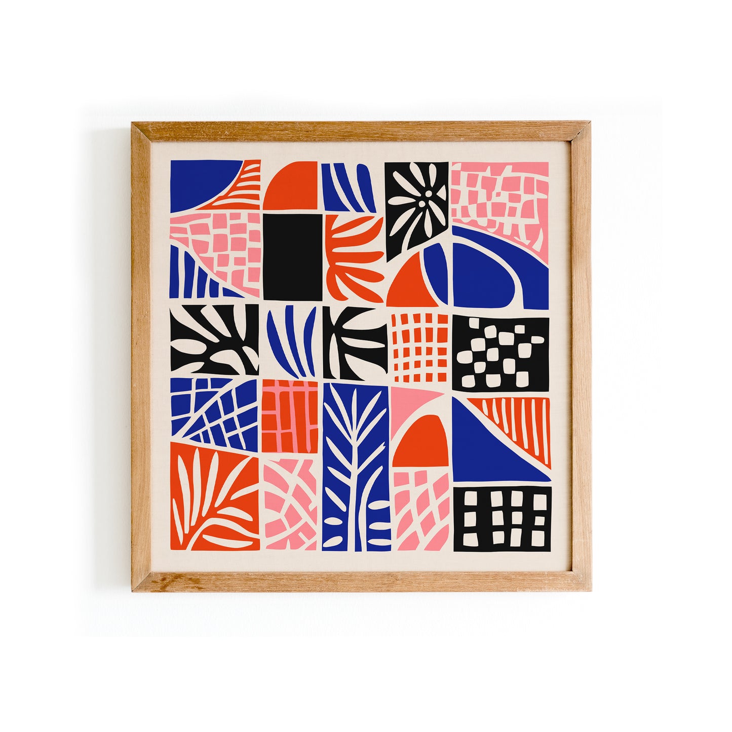 Mid Century Abstract Vibrant Square Print