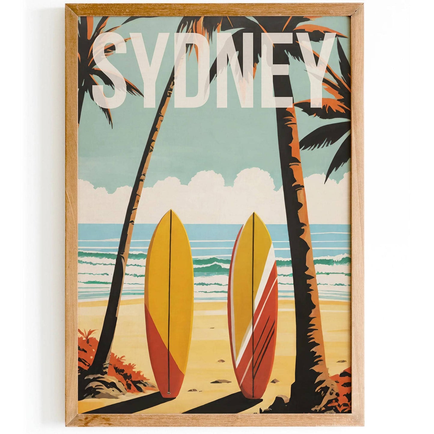 Sydney Surfing Vintage Poster