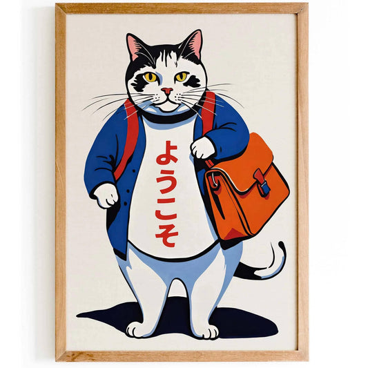 Welcome - Japanese Cat Poster