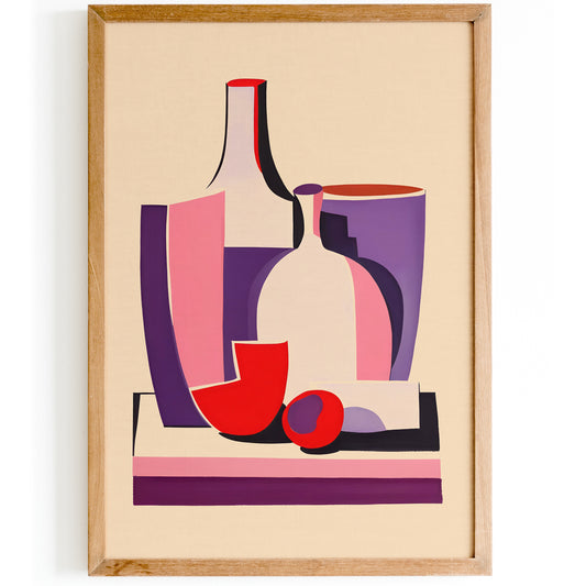 Retro Still Life Shapes Poster