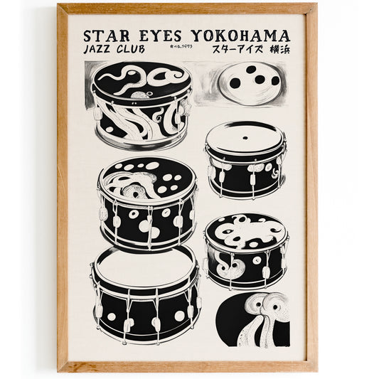 Star Eyes Yokohama Jazz Club Japanese Poster