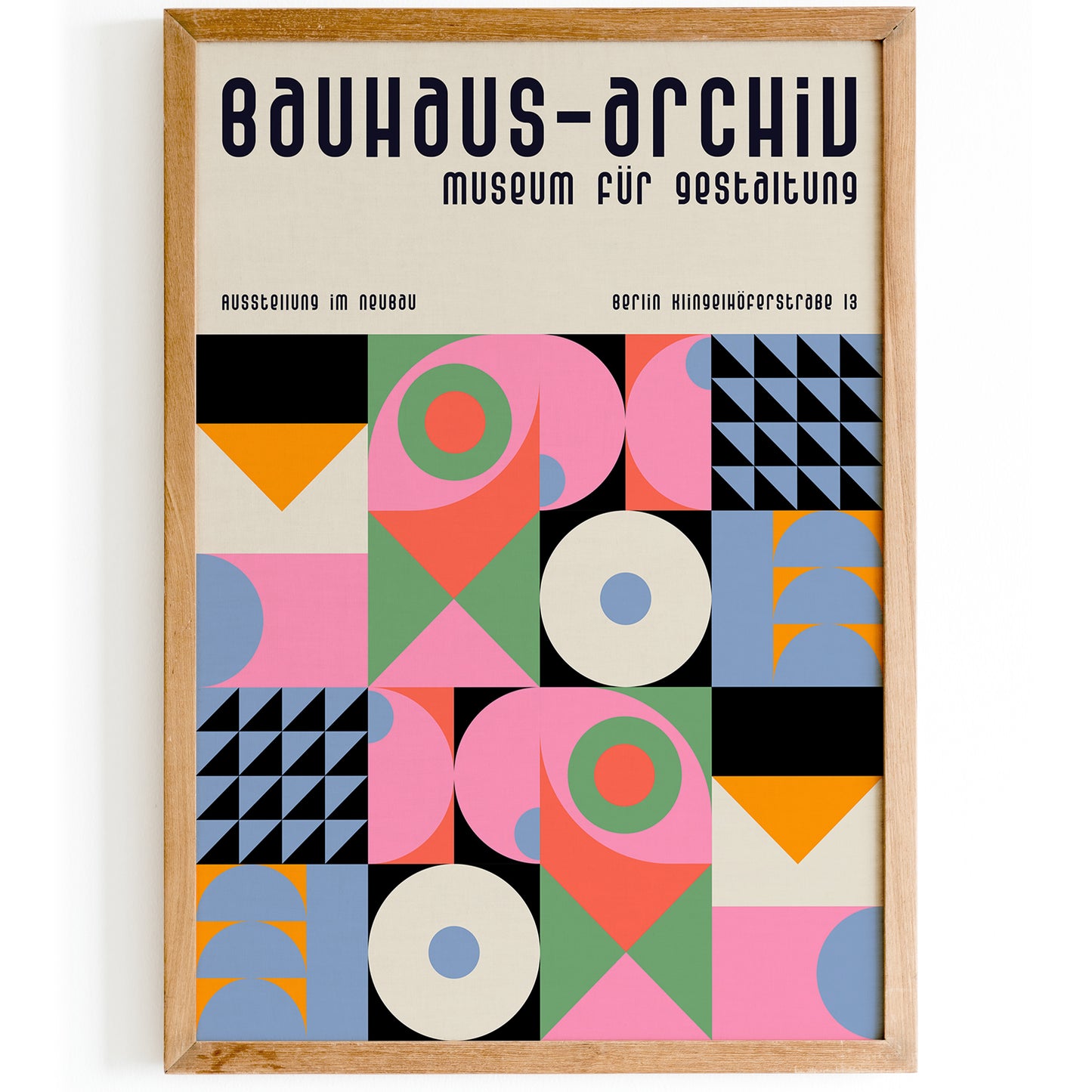 Bauhaus Archive Pink and Blue Poster