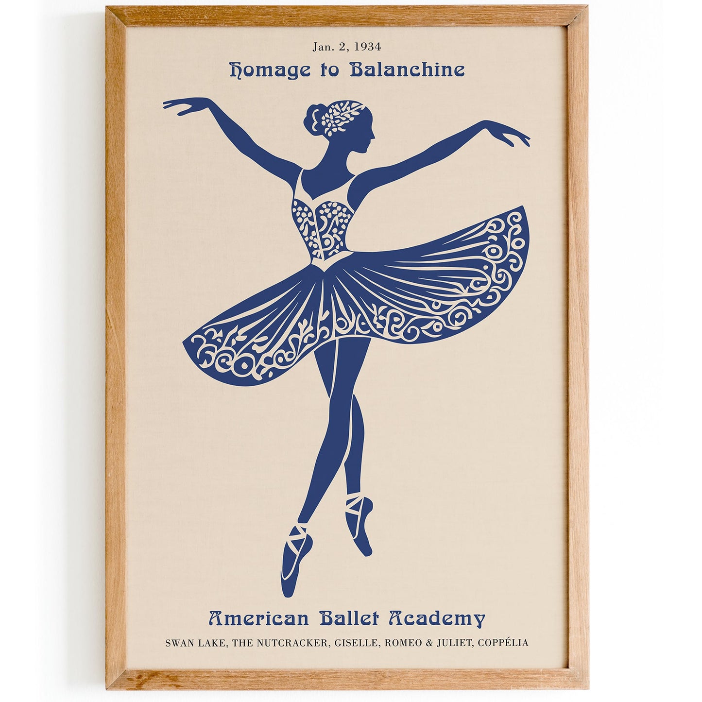 Homage to Balanchine American Ballet Poster