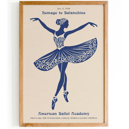 Homage to Balanchine American Ballet Poster