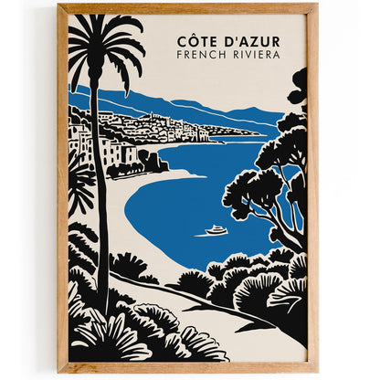 Côte d'Azur Travel Poster - French Riviera Art