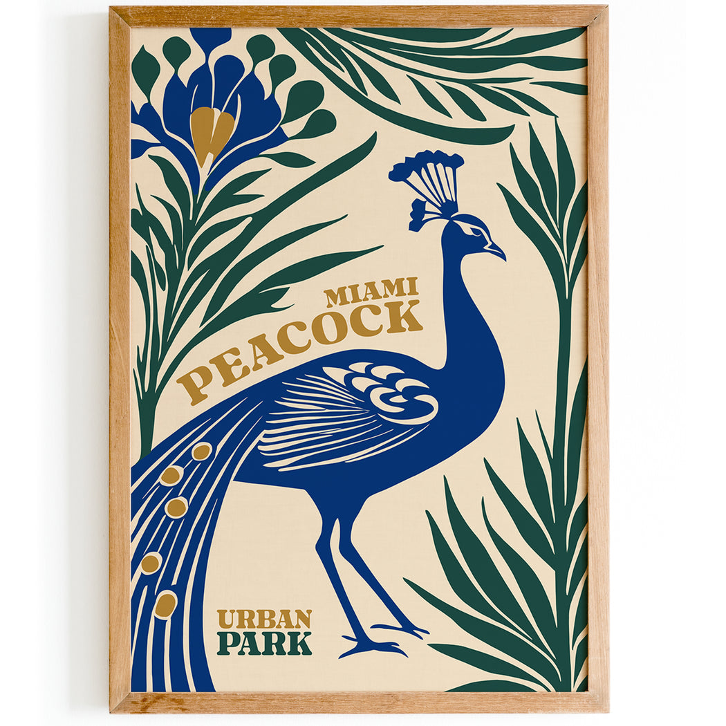 Peacock Florida Poster