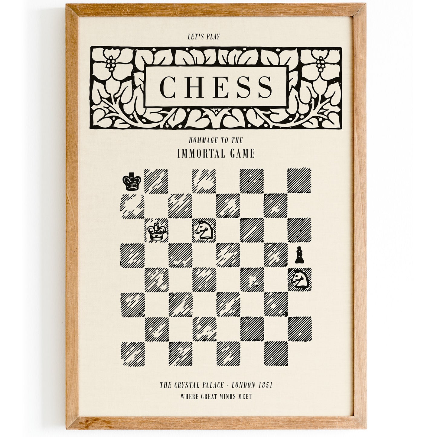 Chess Immortal Game London 1851 Poster