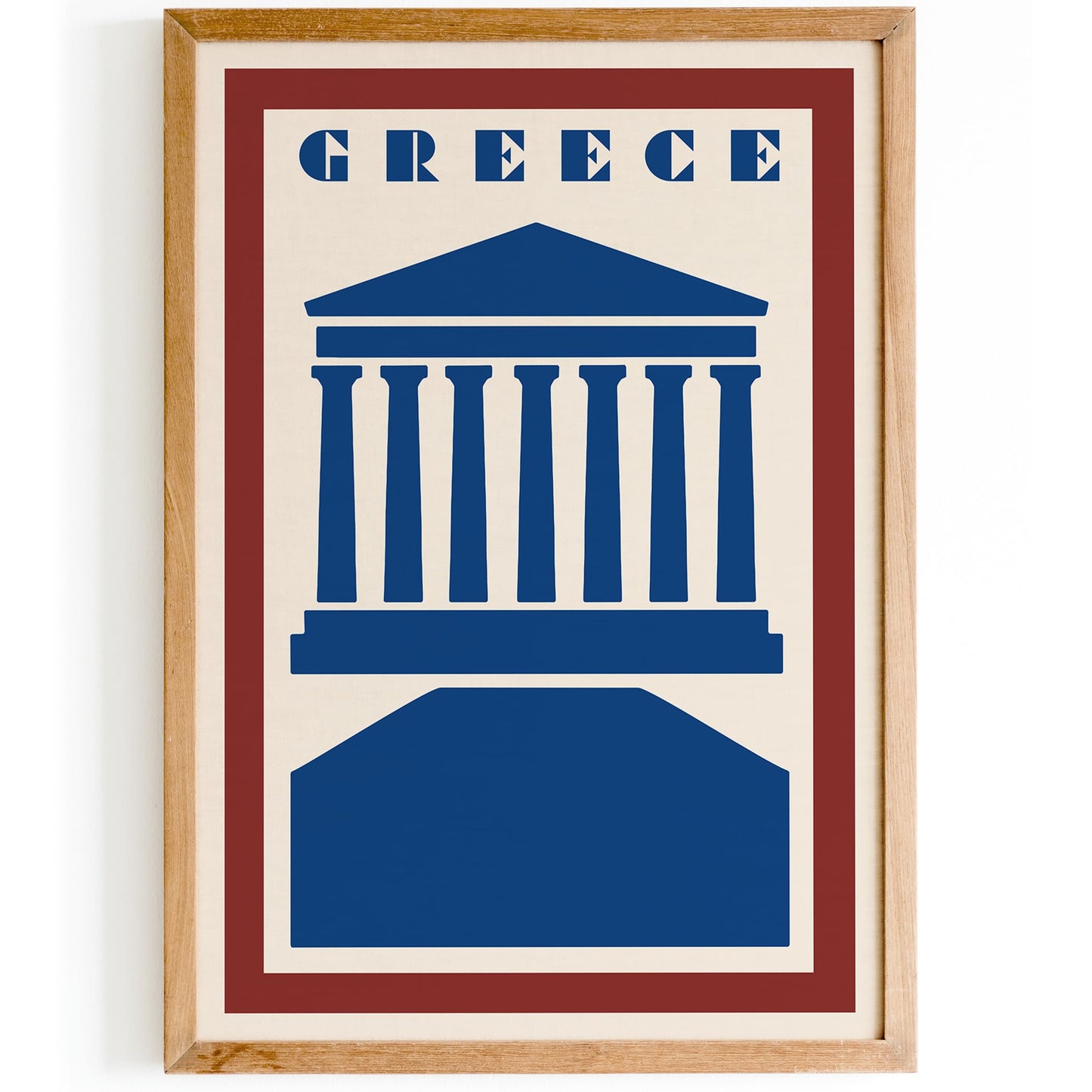Greece Travel Poster - Retro Modern Art Print