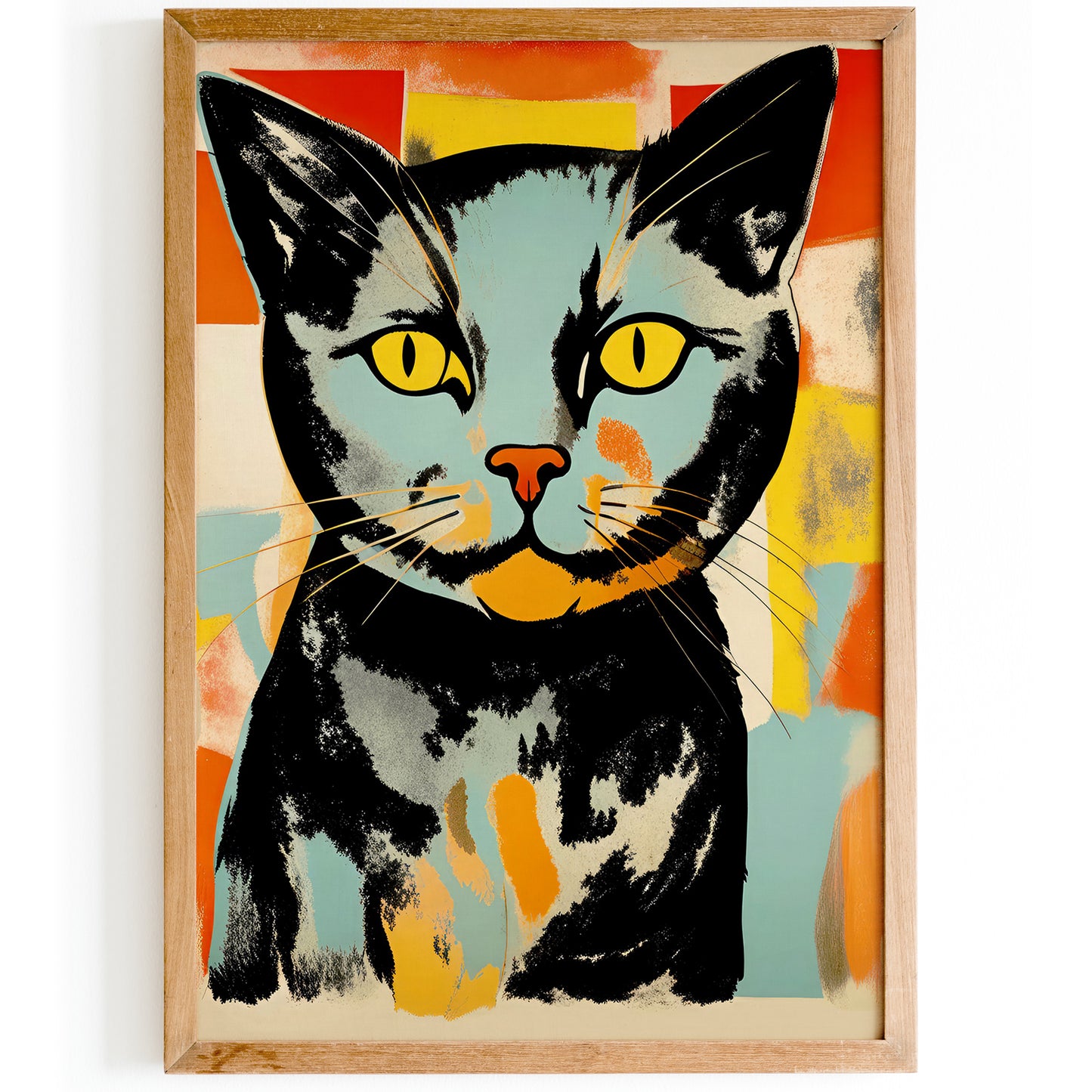 Lithography Cat Retro Poster