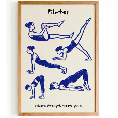 Pilates - where strenght meets grace Poster