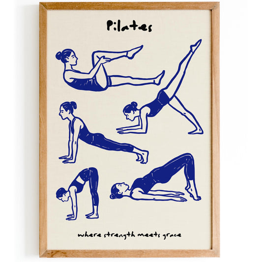 Pilates - where strenght meets grace Poster