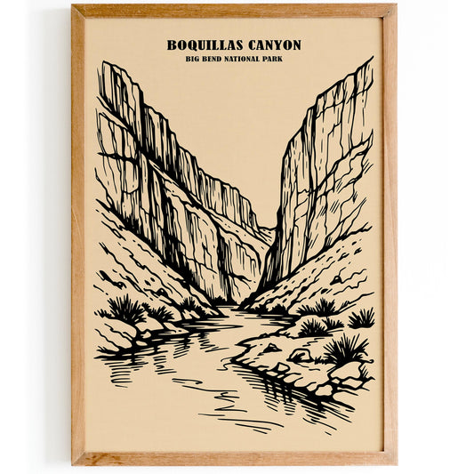 Boquillas Canyon Big Bend National Park Poster