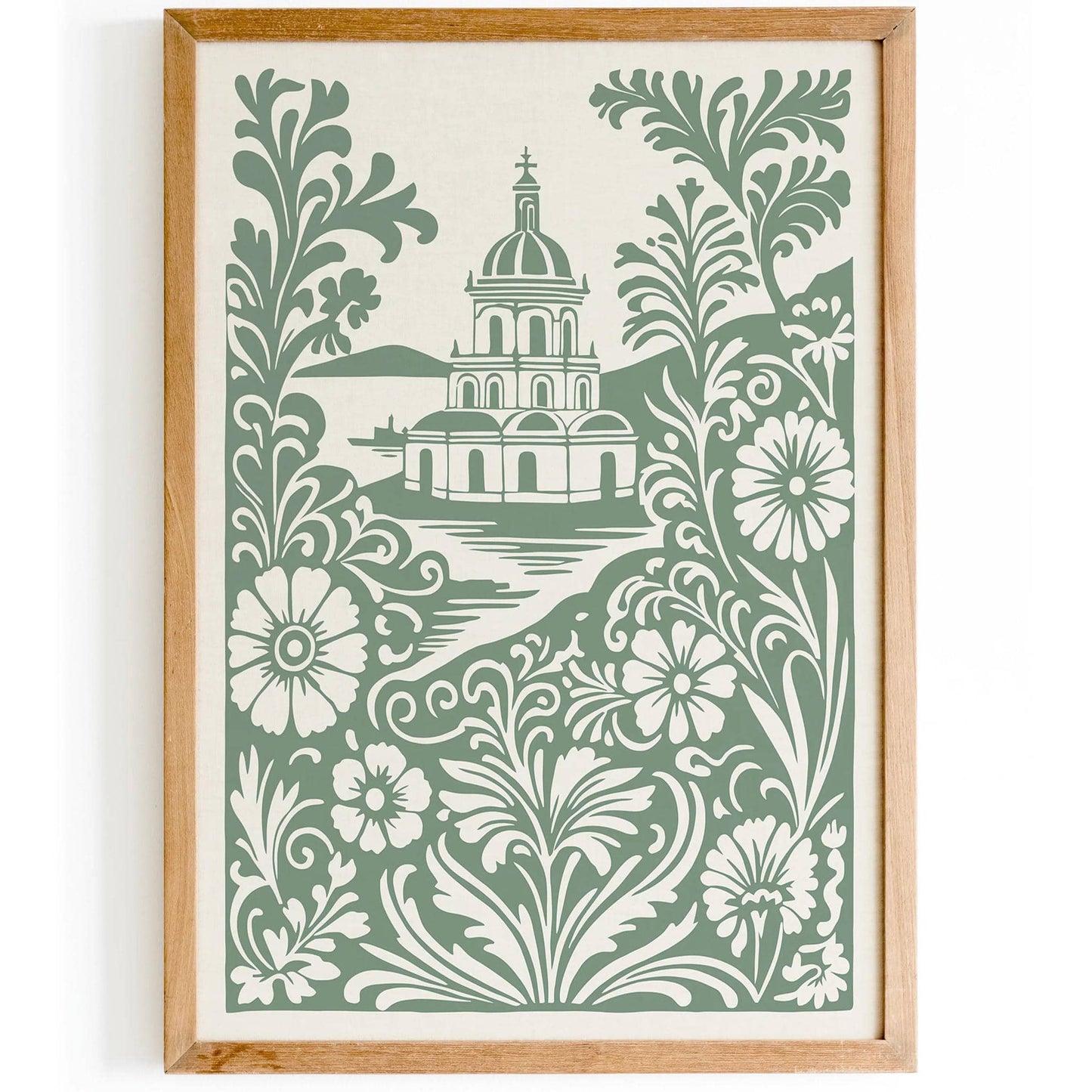 Portugal Architecture Poster, Vintage Scenic Print