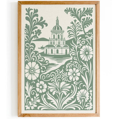 Portugal Architecture Poster, Vintage Scenic Print