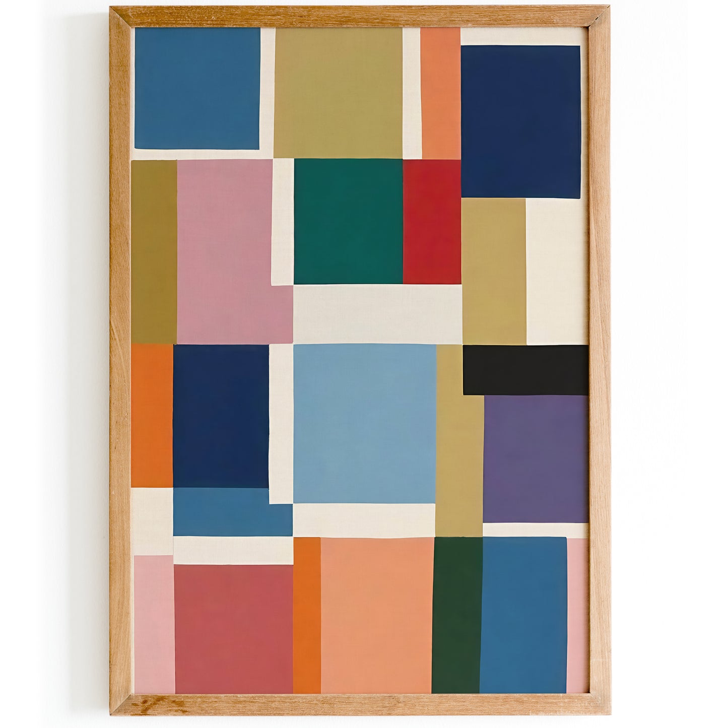 Mid Century Modern Colorful Colorblocks Art Print