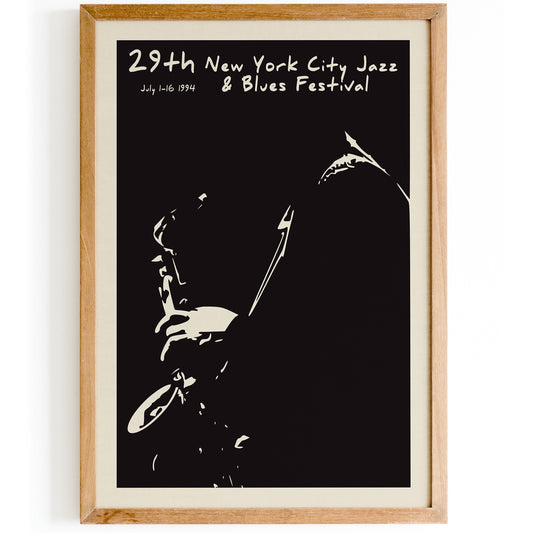 New York City Jazz & Blues Festival Vintage Wall Art