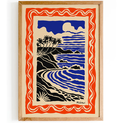 Molokai Hawaii Island Travel Poster