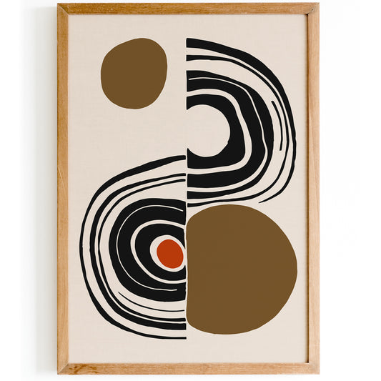 Rustic Abstract Shapes Poster