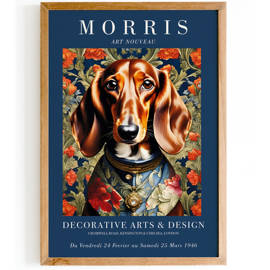 Eclectic Dachshund Dog Portrait Art Print