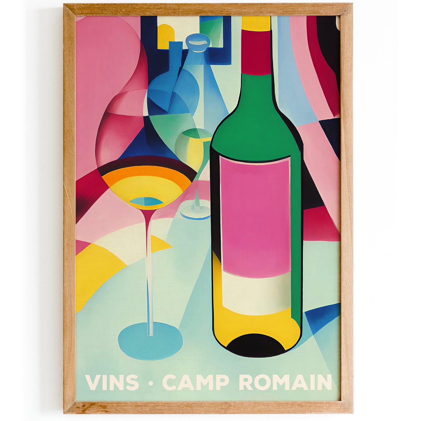 Vins - Camp Romain Retro Wine Poster