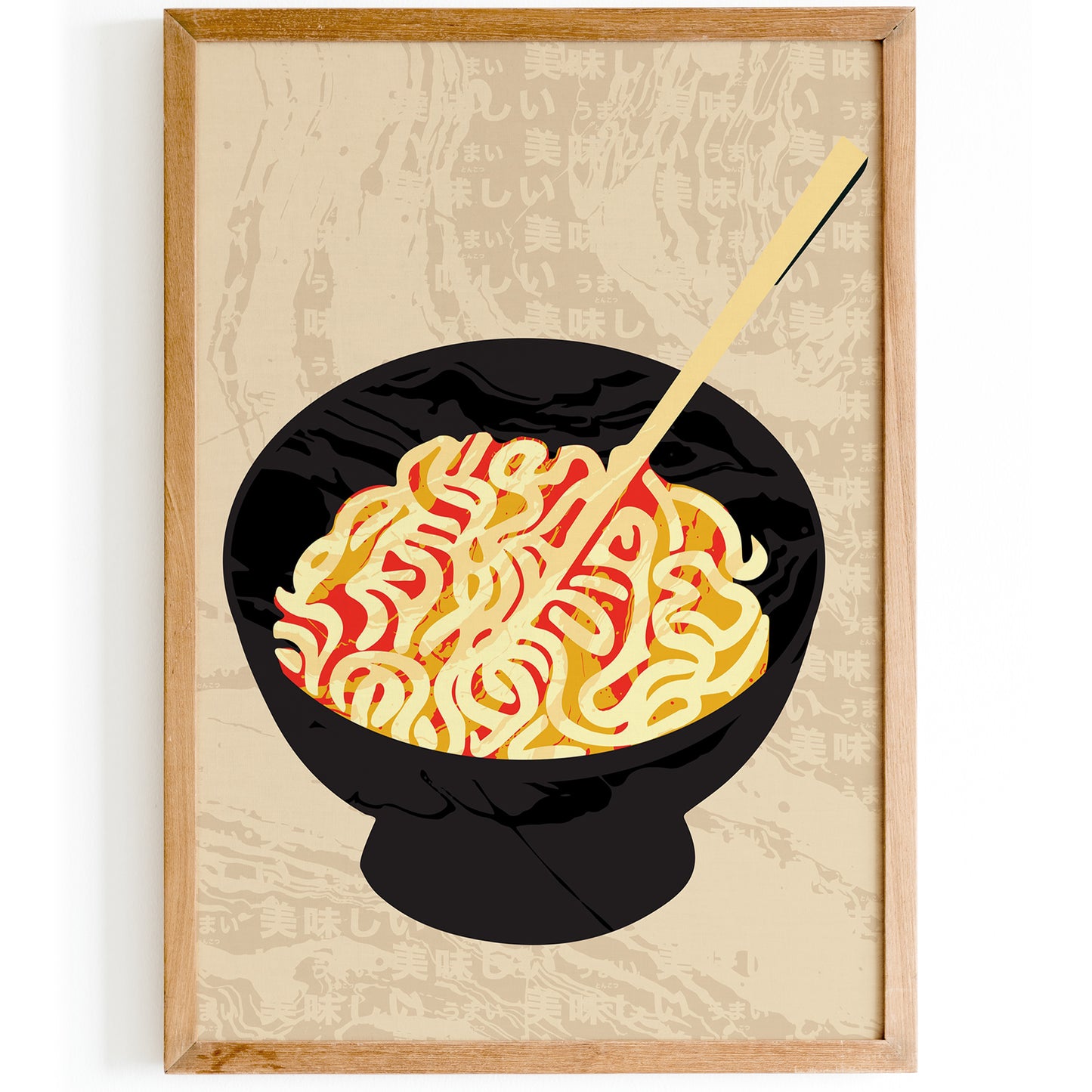 Japanese Ramen Noodles Minimalist Poster