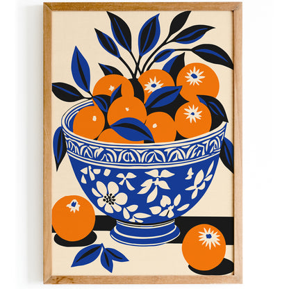 Bowl of Oranges Kitchen Decor Wall Art