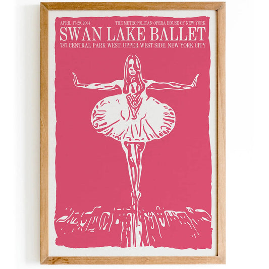 Swan Lake Ballet Performance Poster