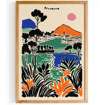 France Provence Colorful Landscape Poster