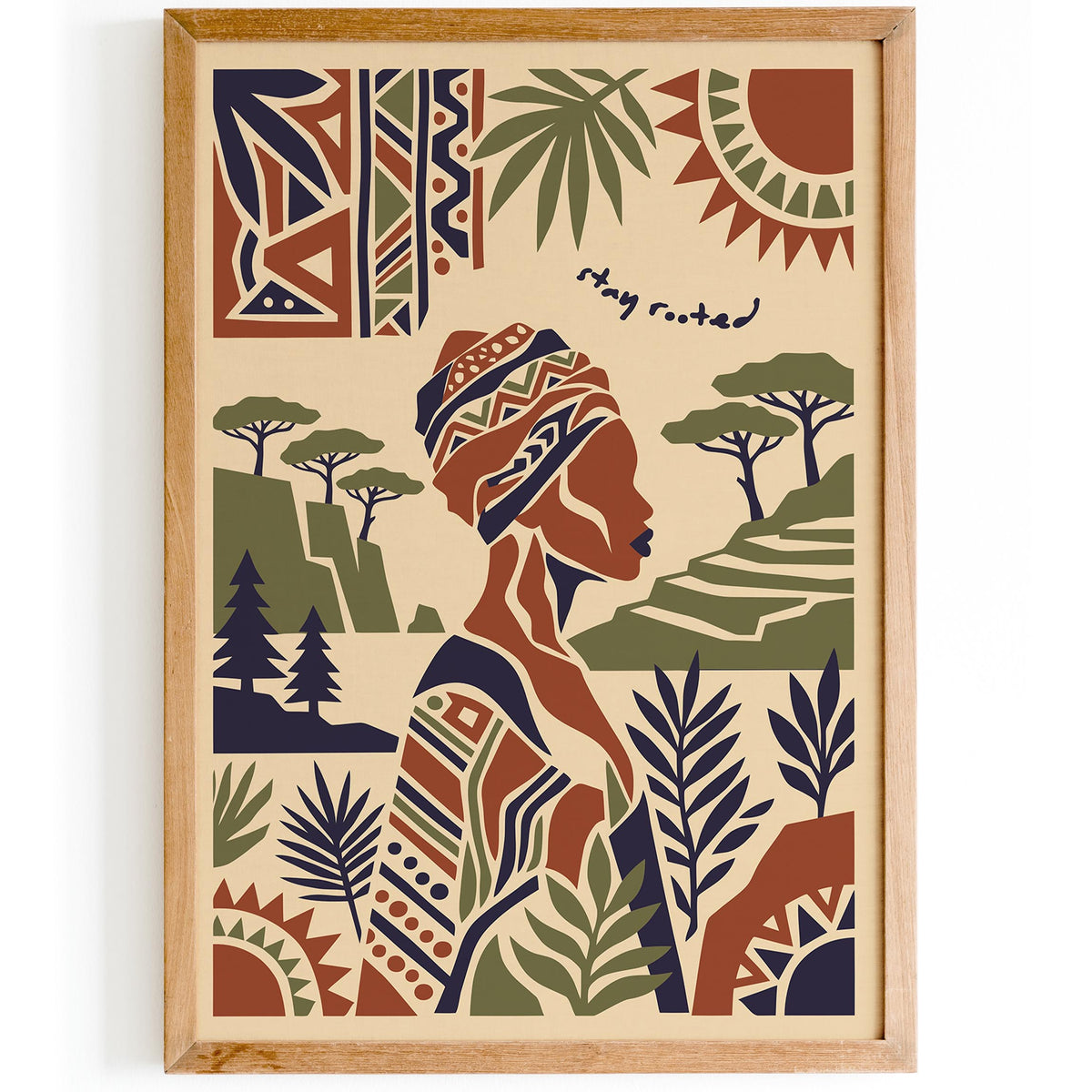 Stay Rooted Afrohemian Poster