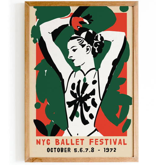 NYC Ballet Festival Retro Art Print