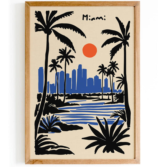 Miami Wall Art – Modern Travel Print